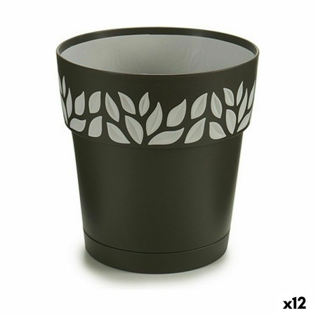 Vaso Autoirrigável Stefanplast Cloe Antracite Plástico 15 x 15 x 15 cm (12 Unidades) | Tienda24 - Global Online Shop Tienda24.eu