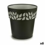 Self-watering flowerpot Stefanplast Cloe Anthracite Plastic 25 x 25 x 25 cm (6 Units) by Stefanplast, Flower Pots - Ref: S362...