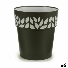 Set de Macetas DKD Home Decor Negro Gris Metalizado Metal Loft 25 x 25 x 46 cm | Tienda24 - Global Online Shop Tienda24.eu