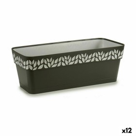 Self-watering planter Stefanplast Cloe White Grey Plastic 13,3 x 12,3 x 29,3 cm (12 Units) | Tienda24 - Global Online Shop Tienda24.eu