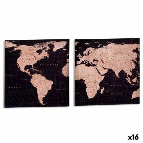 Canvas World Map 1,5 x 40 x 40 cm (16 Units) by Gift Decor, Prints on Canvas - Ref: S3624090, Price: 29,66 €, Discount: %