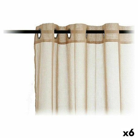 Cortinas 140 x 260 cm Beige (6 Unidades) de Gift Decor, Cortinas - Ref: S3624139, Precio: 35,89 €, Descuento: %