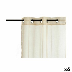 Vorhang 140 x 260 cm Beige (6 Stück) von Gift Decor, Vorhänge - Ref: S3624140, Preis: 34,10 €, Rabatt: %