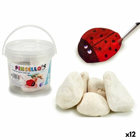 Set de Piedras Manualidades Blanco 1 kg 12 x 10 x 12 cm (12 Unidades) de Pincello, Pintura - Ref: S3624200, Precio: 13,14 €, ...