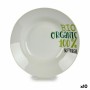 Plato Hondo Organic Blanco Verde Ø 20,6 cm Porcelana (10 Unidades) de BigBuy Home, Platos y fuentes - Ref: S3624284, Precio: ...