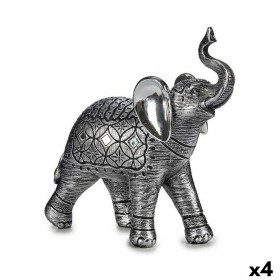 Deko-Figur Elefant Silberfarben 27,5 x 27 x 11 cm (4 Stück) von Gift Decor, Ornamente - Ref: S3624317, Preis: 63,11 €, Rabatt: %