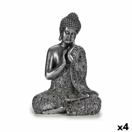 Deko-Figur Buddha Sitzend Silberfarben 22 x 33 x 18 cm (4 Stück) von Gift Decor, Ornamente - Ref: S3624320, Preis: 71,55 €, R...