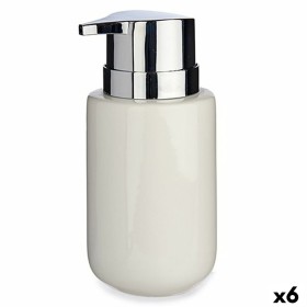 Dispensador de Jabón Blanco Plateado Metal Cerámica 300 ml (6 Unidades) de Berilo, Soportes y dispensadores - Ref: S3624390, ...