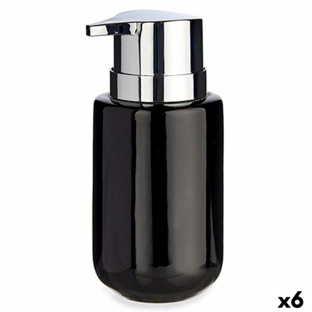 Seifenspender Schwarz Silberfarben Metall aus Keramik 350 ml (6 Stück) | Tienda24 - Global Online Shop Tienda24.eu