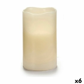 LED Candle Cream 7,5 x 12,5 x 7,5 cm (6 Units) by Gift Decor, Candle Lights - Ref: S3624393, Price: 19,52 €, Discount: %