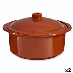 Casserole with Lid Baked clay 3,5 L 28,5 x 16 x 27 cm (2 Units) by La Dehesa, Braising Pans - Ref: S3624440, Price: 22,25 €, ...