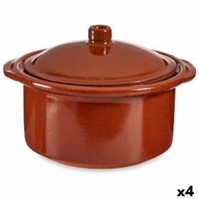 Casserole with Lid Baked clay 1,5 L 22 x 14,5 x 20 cm (4 Units) by La Dehesa, Braising Pans - Ref: S3624441, Price: 29,32 €, ...