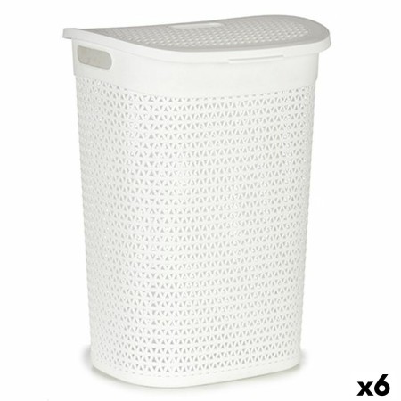 Cesto per i Panni Bianco Plastica 60 L 43,5 x 57,5 x 34 cm (6 Unità) | Tienda24 - Global Online Shop Tienda24.eu