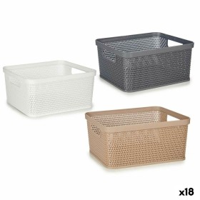 Mehrzweckkorb Grau Stoff 5 L 30,4 x 14 x 20 cm (18 Stück) | Tienda24 - Global Online Shop Tienda24.eu