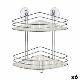 Corner Shelves For shower Transparent Chrome Plastic 26,9 x 26,5 x 19,8 cm (6 Units) by Berilo, Shower accessories - Ref: S36...