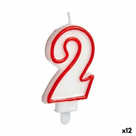 Bougie Numéro 2 Anniversaire (12 Unités) de BigBuy Party, Accessoires de fête - Réf : S3624503, Prix : 7,82 €, Remise : %