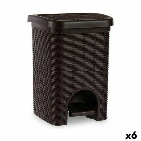 Pedal bin Stefanplast Elegance Brown Plastic 6 L (6 Units) by Stefanplast, Wastebaskets - Ref: S3624509, Price: 48,64 €, Disc...