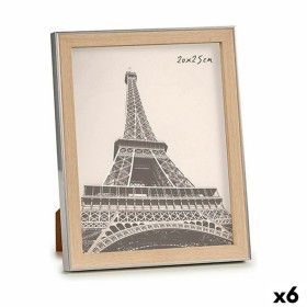 Cadre photo 23 x 27 x 2 cm Argenté Marron Plastique verre (6 Unités) de Gift Decor, Cadres muraux et de table - Réf : S362453...