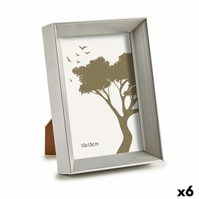 Cadre photo 16,2 x 2 x 21 cm Verre Argenté Bois Marron Plastique (6 Unités) | Tienda24 - Global Online Shop Tienda24.eu