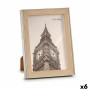 Cadre photo 15,6 x 2 x 20,7 cm Argenté Marron Plastique verre (6 Unités) de Gift Decor, Cadres muraux et de table - Réf : S36...