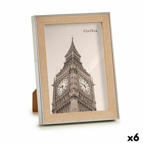 Photo frame Crystal Golden Wood Brown Plastic (16,2 x 2 x 21 cm) (6 Units) | Tienda24 - Global Online Shop Tienda24.eu