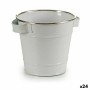 Vaso Secchio Bianco Argentato Zinco 19,5 x 14,5 x 16,5 cm (24 Unità) | Tienda24 - Global Online Shop Tienda24.eu