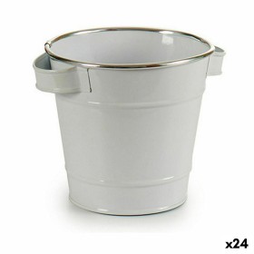 Vaso Secchio Bianco Argentato Zinco 19,5 x 14,5 x 16,5 cm (24 Unità) di Ibergarden, Cachepot - Rif: S3624637, Prezzo: 41,29 €...