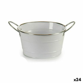 Vaso Secchio Bianco Argentato Zinco 27,5 x 10,5 x 20 cm (24 Unità) di Ibergarden, Cachepot - Rif: S3624652, Prezzo: 47,11 €, ...