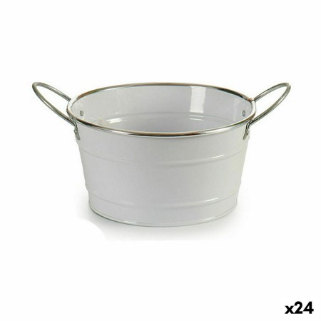 Plantador Cubo Branco Prateado Zinco 27,5 x 10,5 x 20 cm (24 Unidades) de Ibergarden, Vasos - Ref: S3624652, Preço: 47,11 €, ...