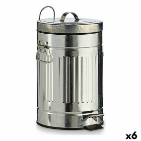 Pedal bin Silver Steel 7 L (6 Units) by BigBuy Home, Wastebaskets - Ref: S3624665, Price: 61,46 €, Discount: %