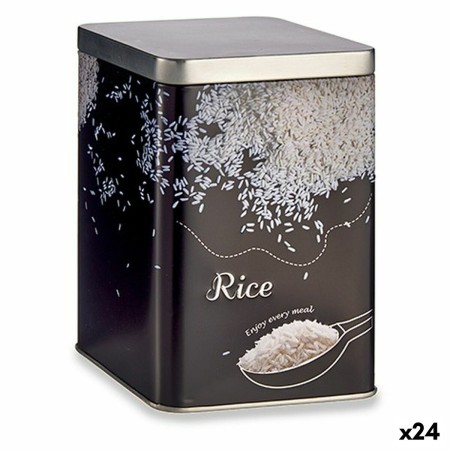 Boîte Riz Noir Métal 1 L (24 Unités) de Kinvara, Stockage des aliments - Réf : S3624667, Prix : 61,38 €, Remise : %