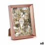 Photo frame 15 x 3,3 x 20 cm Pink Copper Plastic Glass (6 Units) | Tienda24 - Global Online Shop Tienda24.eu