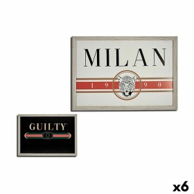 Cuadro GUILTY MILAN Aglomerado 46 x 2 x 66 cm (6 Unidades) de Gift Decor, Pinturas artísticas - Ref: S3624701, Precio: 91,33 ...