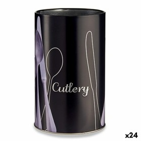 Cutlery Organiser Black Metal 1 L Pieces of Cutlery (24 Units) by Kinvara, Shelves and supports - Ref: S3624729, Price: 61,38...