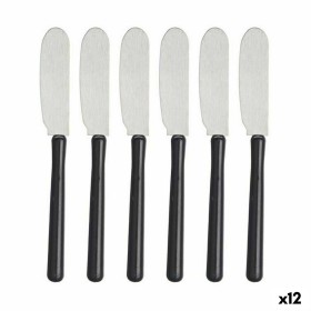 Ensemble de Couteaux Noir Argenté Acier inoxydable Plastique 17 cm (12 Unités) | Tienda24 - Global Online Shop Tienda24.eu