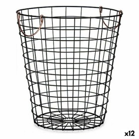 Basket With handles Black Steel 30 x 30 x 30 cm (12 Units) by Kinvara, Storage boxes and chests - Ref: S3624766, Price: 87,73...