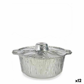 Ensemble de plats pour la cuisine Jetable Rond Aluminium 25 x 8 x 25 cm (12 Unités) | Tienda24 - Global Online Shop Tienda24.eu