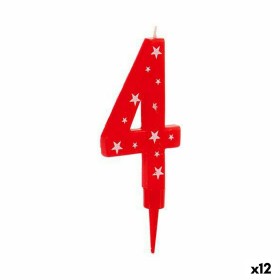 Candle Birthday Number 4 (12 Units) by BigBuy Party, Party items - Ref: S3624796, Price: 15,08 €, Discount: %