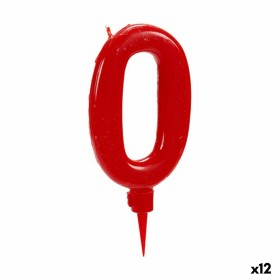 Candle Birthday Red Number 0 (12 Units) by BigBuy Party, Party items - Ref: S3624797, Price: 13,84 €, Discount: %