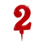 Candle Birthday Red Number 2 (12 Units) | Tienda24 - Global Online Shop Tienda24.eu