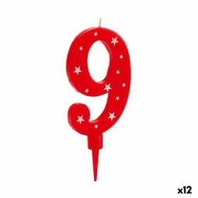 Candle Birthday Number 9 (12 Units) by BigBuy Party, Party items - Ref: S3624811, Price: 15,08 €, Discount: %