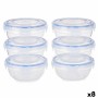 Ensemble de Boîtes à Lunch Hermétique Bleu Transparent Plastique 800 ml 15,5 x 7,5 x 15,5 cm (8 Unités) de Leknes, Stockage d...