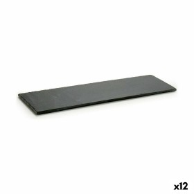 Flacher Teller Bidasoa Fosil Schwarz aus Keramik 26,5 x 26,4 x 2,3 cm (6 Stück) | Tienda24 - Global Online Shop Tienda24.eu