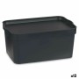 Caja de Almacenaje con Tapa Antracita Plástico 7,5 L 21 x 14,2 x 32 cm (12 Unidades) de Kipit, Cajas y arcones de almacenaje ...