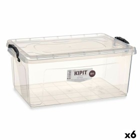 Storage Box with Lid Transparent Plastic 22 L 32 x 20,5 x 50 cm (6 Units) by Kipit, Storage boxes and chests - Ref: S3625004,...