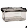 Aufbewahrungsbox mit Deckel Anthrazit Kunststoff 22 L 32 x 20,5 x 50 cm (6 Stück) | Tienda24 - Global Online Shop Tienda24.eu