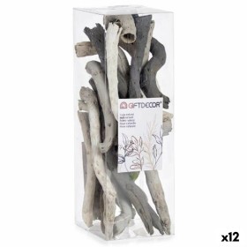 Bûche décorative Gris 9 x 27 x 9 cm (12 Unités) de Gift Decor, Objets de décoration - Réf : S3625046, Prix : 37,73 €, Remise : %