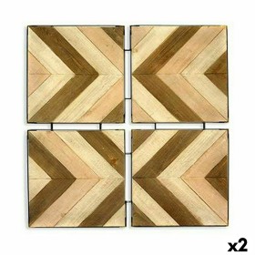 Decorazione da Parete Bafana Marrone Beige 3 x 82,5 x 82,5 cm (2 Unità) di Gift Decor, Frontoni - Rif: S3625080, Prezzo: 74,9...