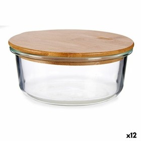 Round Lunch Box with Lid Bamboo 15 x 6,5 x 15 cm (12 Units) by Vivalto, Food storage - Ref: S3625120, Price: 55,91 €, Discoun...