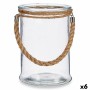 Castiçais Transparente Vidro Zostera marina 14,5 x 21 x 14,5 cm (6 Unidades) de Gift Decor, Candelabros e suportes para velas...